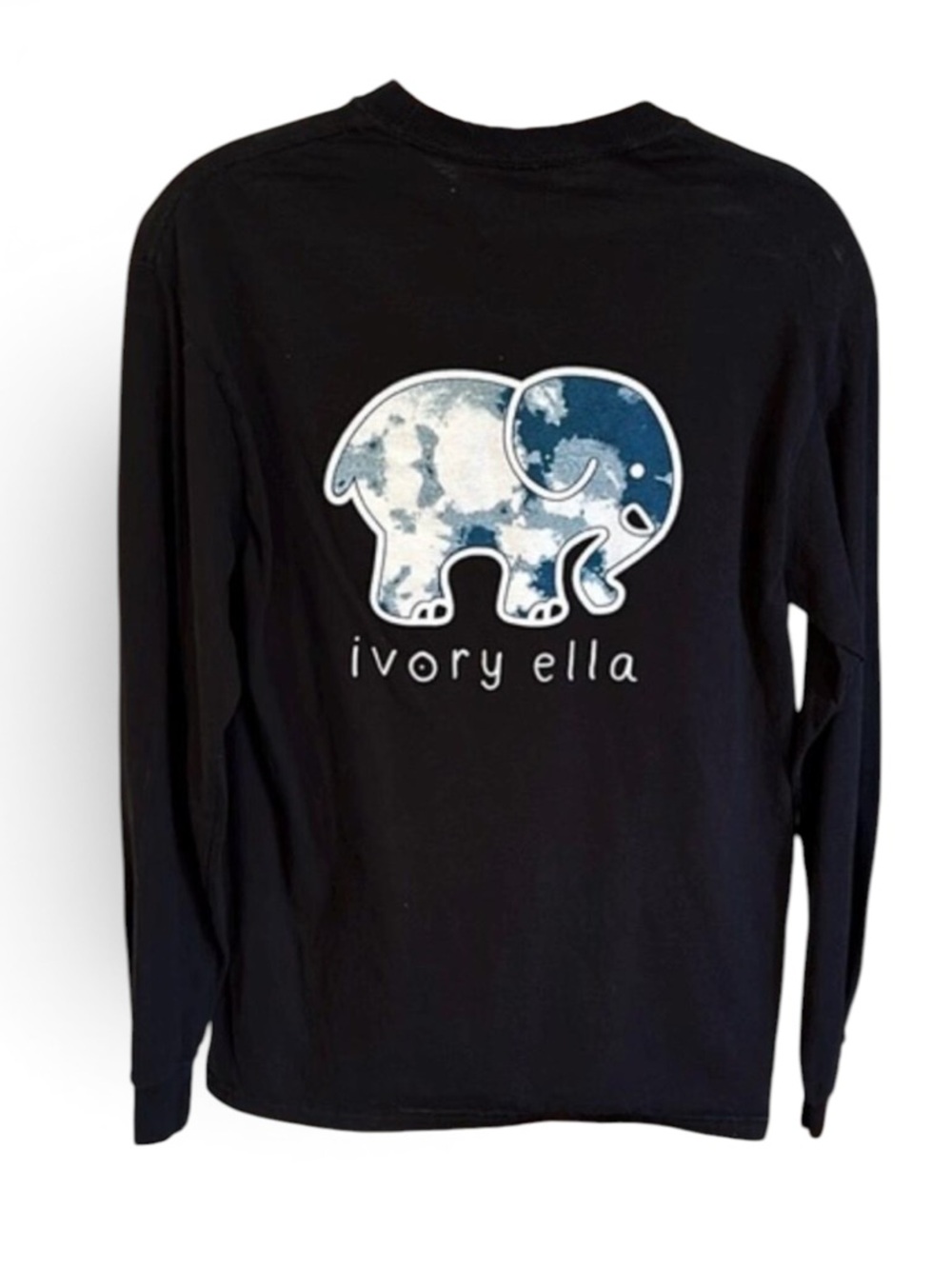 ivory ella Black Long Sleeve with Elephant Logo
